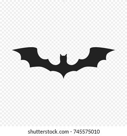 Bat Icon Isolated on Light Background. Vector Bat, Flittermouse, Flier. Use for Web, Logo, Banner and etc. Flat Illustration.