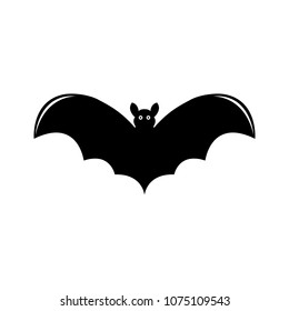Bat icon isolated on white background. Flat bat logo for business, marketing, internet concept. Trendy modern vector symbol for web site design or mobile app.