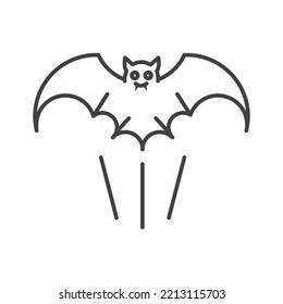 Icono de murciélago aislado en fondo blanco