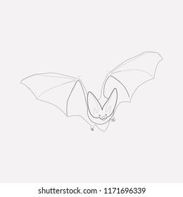 Bat icon line element. Vector illustration of bat icon line isolated on clean background for your web mobile app logo design.