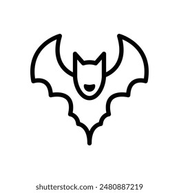 Bat icon or logo design isolated sign symbol vector illustration. A collection of high quality black line style vector icons suitable for designers, web developers, displays and websites