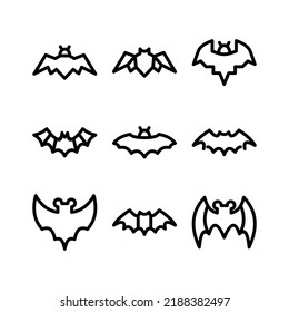 bat icon or logo isolated sign symbol vector illustration - Collection of high quality black style vector icons
