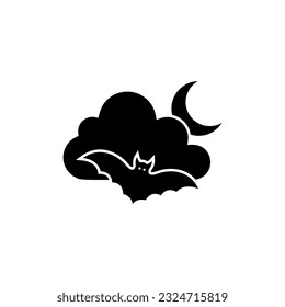 Bat icon logo vector design