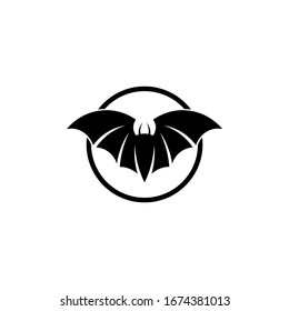 Bat icon logo vector illustration isolated on white background