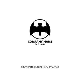 Bat icon logo vector illustration