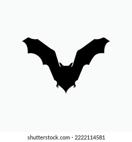 Bat Icon. Nocturnal Animal Symbol.