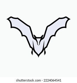 Bat Icon. Nocturnal Animal Symbol.