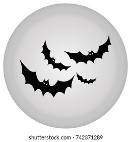 Bat Icon on a grey background.