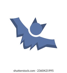bat icon on a white background, vector illustration