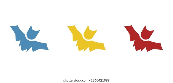 bat icon on a white background, vector illustration