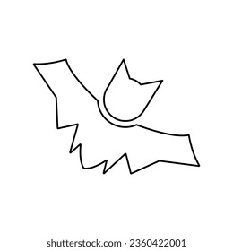 bat icon on a white background, vector illustration