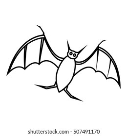 Bat icon. Outline illustration of bat vector icon for web