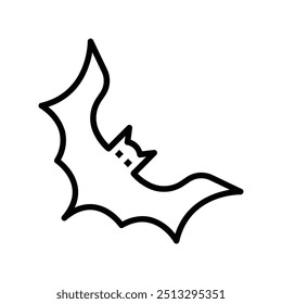 bat icon. Outline style design isolated on white background