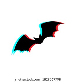 Icono de murciélago, signo de vector de contorno, pictograma de estilo lineal aislado en fondo blanco. Símbolo de feriado de Halloween, ilustración del logo.