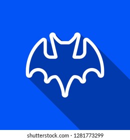Bat icon with shadow , sign design
