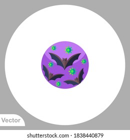 Bat icon sign vector,Symbol, logo illustration for web and mobile