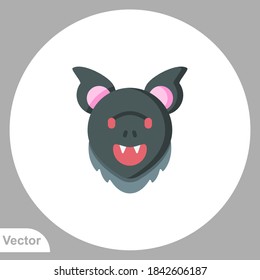 Bat icon sign vector,Symbol, logo illustration for web and mobile