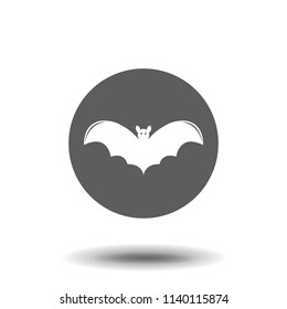 Bat icon silhouette vector illustration