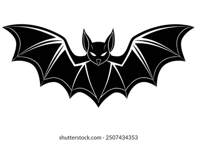 A bat icon silhouette vector illustration