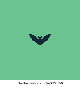 Bat icon silhouette vector illustration