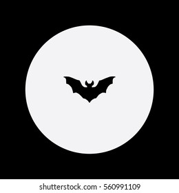 Bat icon silhouette vector illustration
