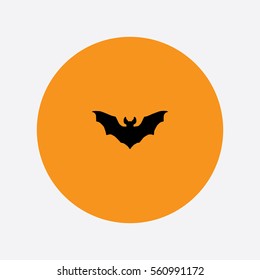 Bat icon silhouette vector illustration
