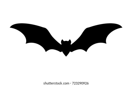 bat icon silhouettes , Halloween sign and symbols, vector illustration