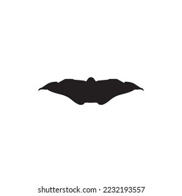 Bat icon. Simple style Halloween holiday big sale poster background symbol. Bat brand logo design element. Bat t-shirt printing. Vector for sticker.