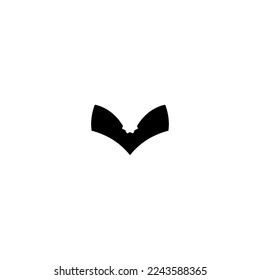 Bat icon. Simple style Halloween holiday big sale poster background symbol. Bat brand logo design element. Bat t-shirt printing. Vector for sticker.