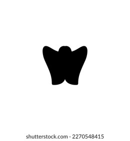 Bat icon. Simple style Halloween holiday poster background symbol. Bat brand logo design element. Bat t-shirt printing. vector for sticker.