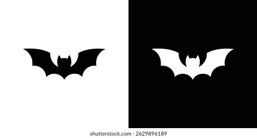 Bat icon in solid flat trendy design style.