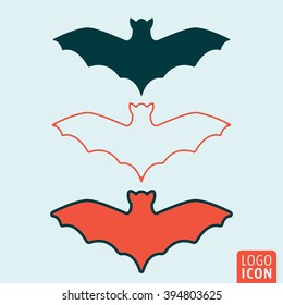 Bat icon. Bat symbol. Bats icon isolated. Vector illustration