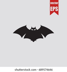 Bat icon in trendy isolated on grey background.Vector illustration.