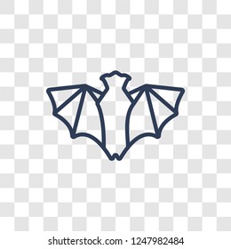 Bat icon. Trendy linear Bat logo concept on transparent background from animals  collection