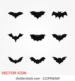 Bat icon, vector