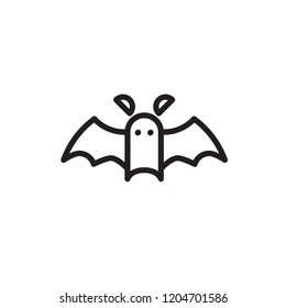 bat icon vector. animals icon vector line style