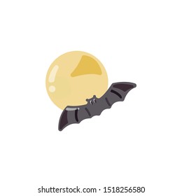 Bat icon vector cartoon helloween