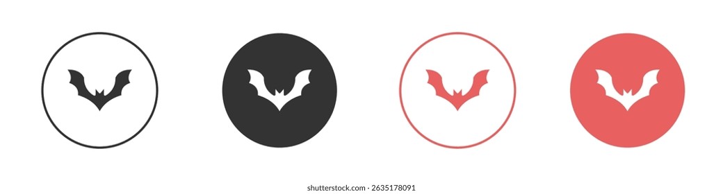 Bat icon vector design template simple and clean style