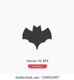 Bat icon vector, fly symbol