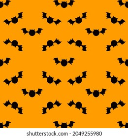 bat icon vector for halloween day with orange background,halloween vector concept