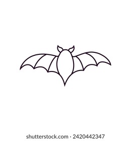Vector de icono de murciélago. Signo de ilustración de Halloween. símbolo o logotipo de vampiro.