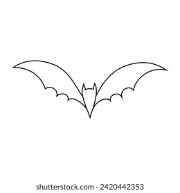 Bat icon vector. Halloween illustration sign. vampire symbol or logo.