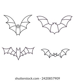 Bat icon vector. Halloween illustration sign. vampire symbol or logo.