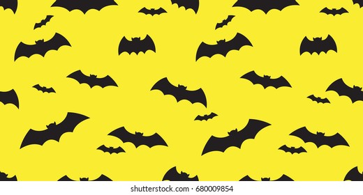 Bat icon vector. Halloween wallpaper seamless pattern background