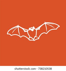 Bat icon, vector illustration design. Halloween collection.