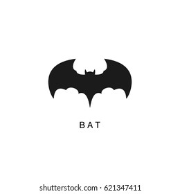 Bat icon vector illustration on white background.