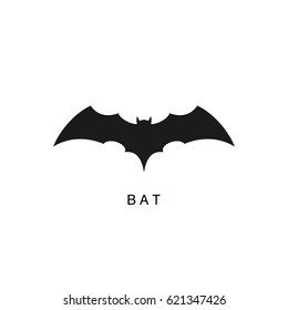 Bat icon vector illustration on white background.