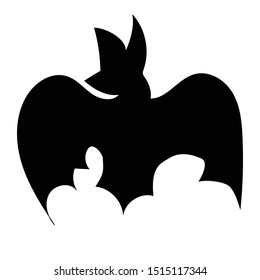 bat icon. Vector image. Silhouette