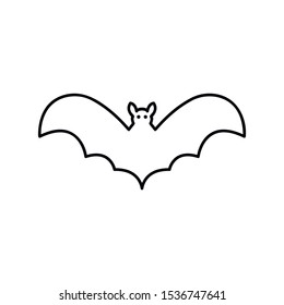 Bat Icon Vector Bat Line Art Stock Vector (royalty Free) 1536747641 