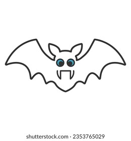 Bat icon vector on trendy design
